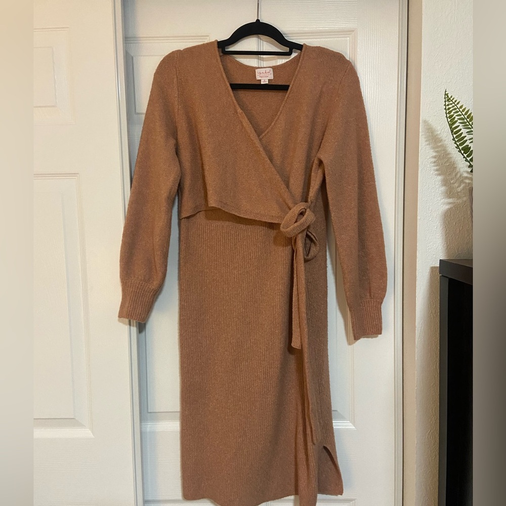 Blush maternity dress